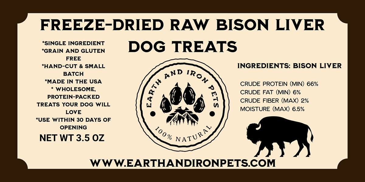 Freeze-Dried Raw Bison Liver Dog Treats – Single Ingredient, All-Natural