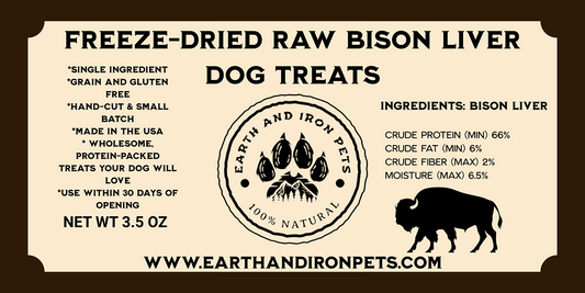 Freeze-Dried Raw Bison Liver Dog Treats – Single Ingredient, All-Natural