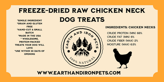 Freeze-Dried Raw Chicken Necks Dog Treats - Natural, Grain-Free & High-Protein