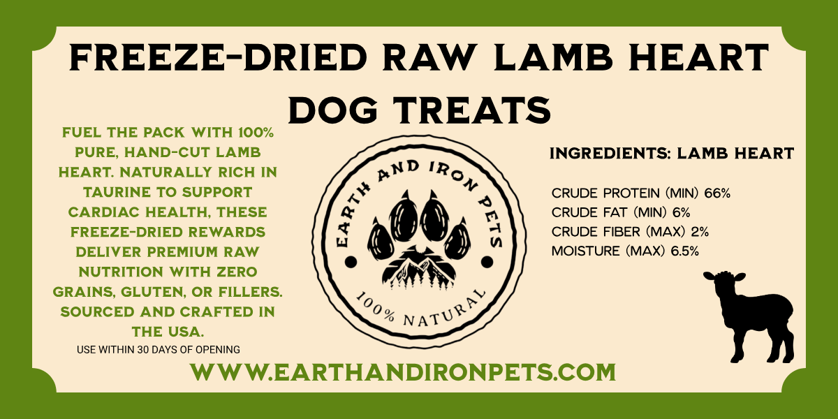 Lamb Heart | Single-Ingredient Freeze-Dried Raw Dog Treats