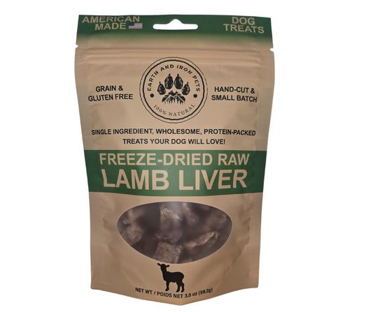 Freeze-Dried Raw Lamb Liver Pet Treats-Single Ingredient, All-Natural