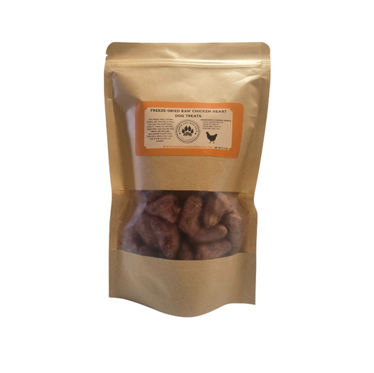 Single-ingredient Freeze-Dried Raw Chicken Hearts Dog Treats